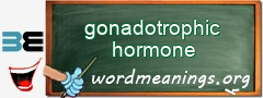 WordMeaning blackboard for gonadotrophic hormone